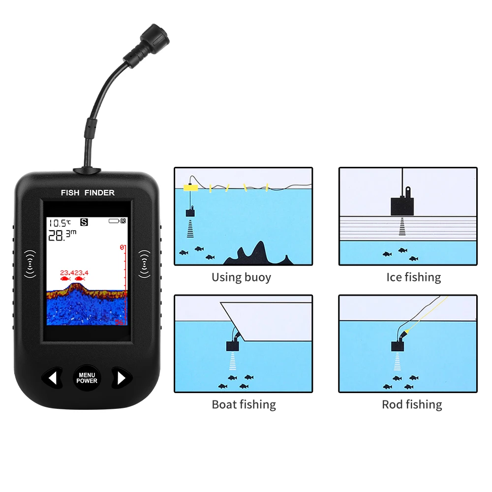 Alarm 100M Portable Sonar Fish – обзор и цена Fish Finder Transducer