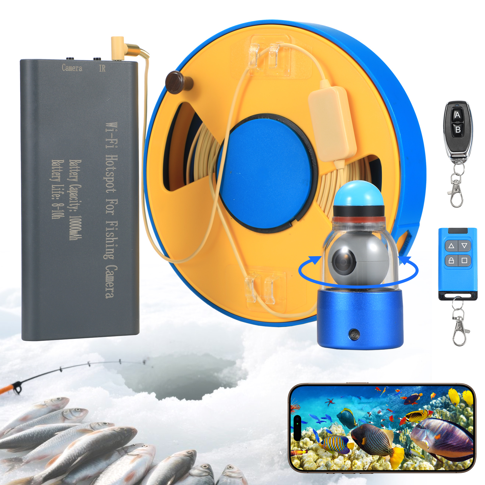 WIFI 360° Underwater Fishing C – обзор и цена Fish Finder Portable