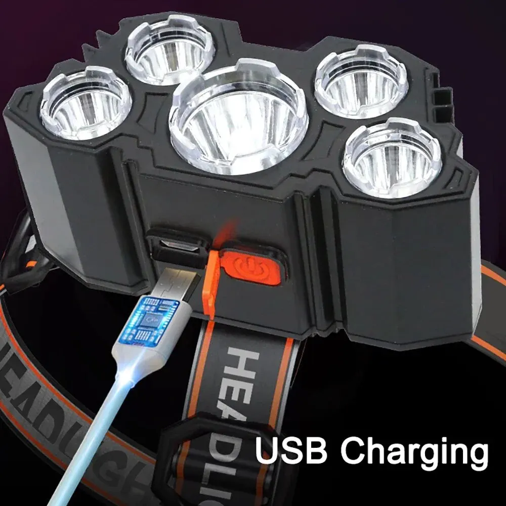 Rechargeable 5 LED Headlamp St – обзор и цена Fish Finder Battery