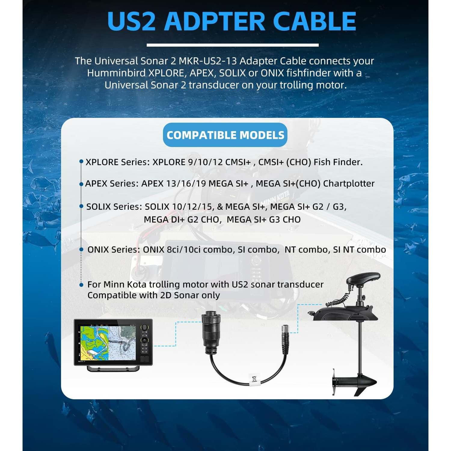 For Minn Kota MKR-US2-13 Unive – обзор и цена Fish Finder Transducer