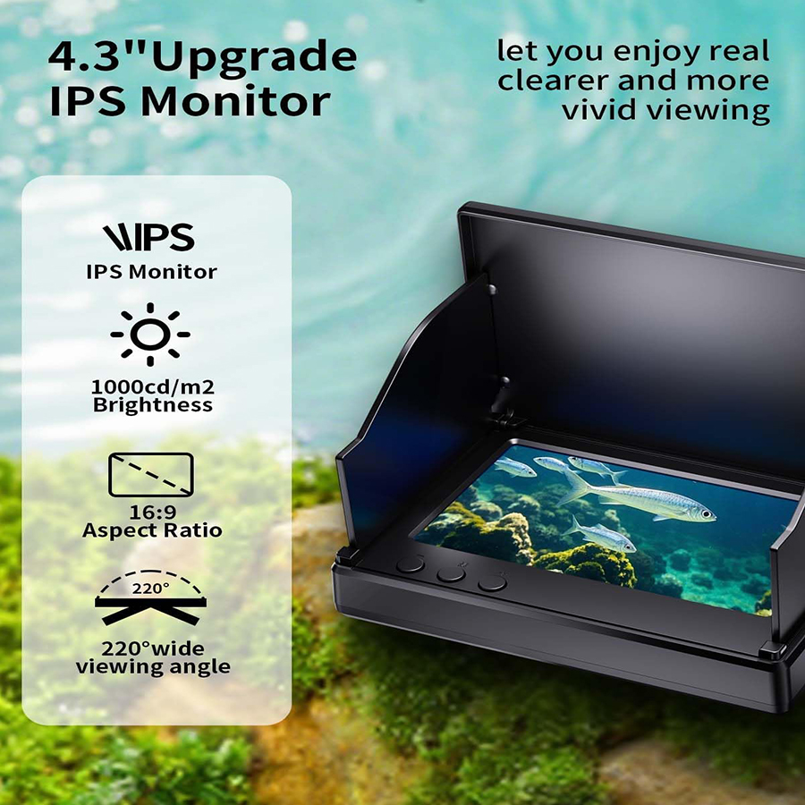 FOURQ Handheld 1080P 4.3'' LCD – обзор и цена Fish Finder Portable
