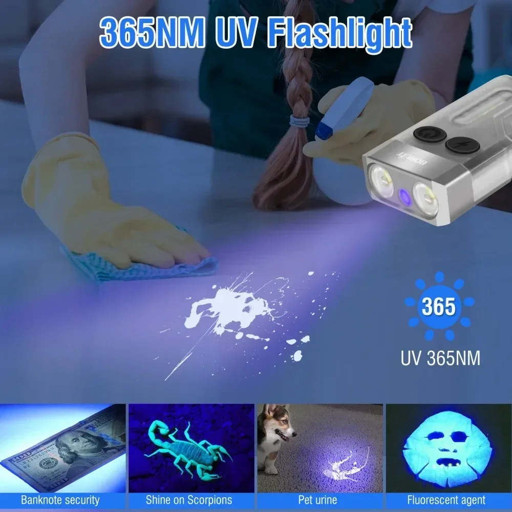 BORUiT V10 Keychain UV LED EDC – обзор и цена Fishing Light