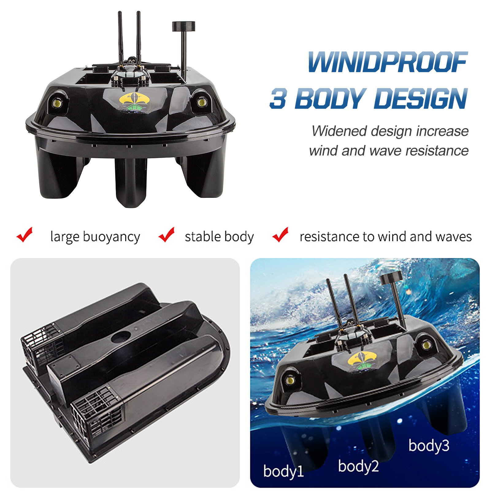 GPS RC Fish Bait Boat 8kg Load – обзор и цена Fishing Gps