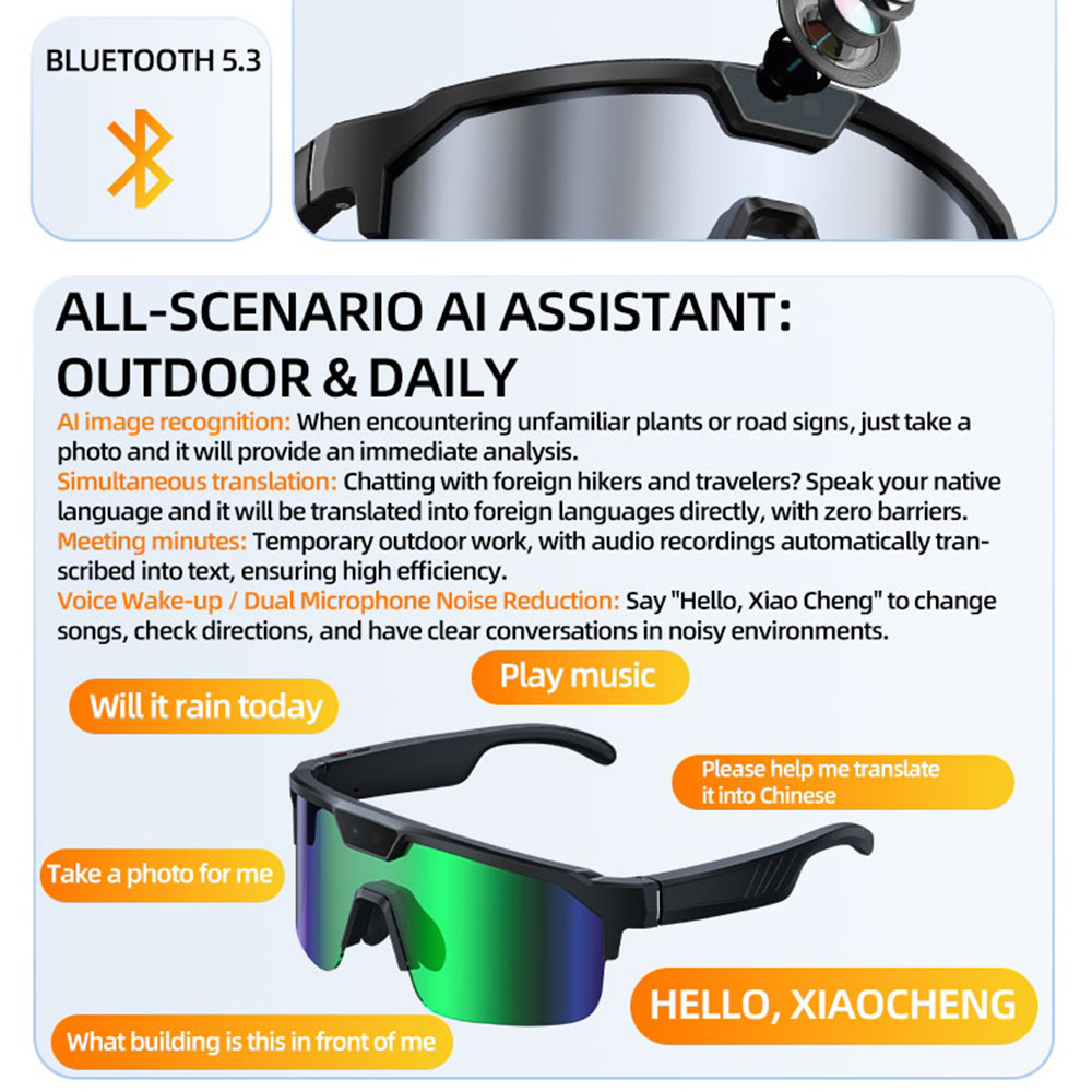AI Smart Cycling Glasses Men W – обзор и цена Fishing Camera