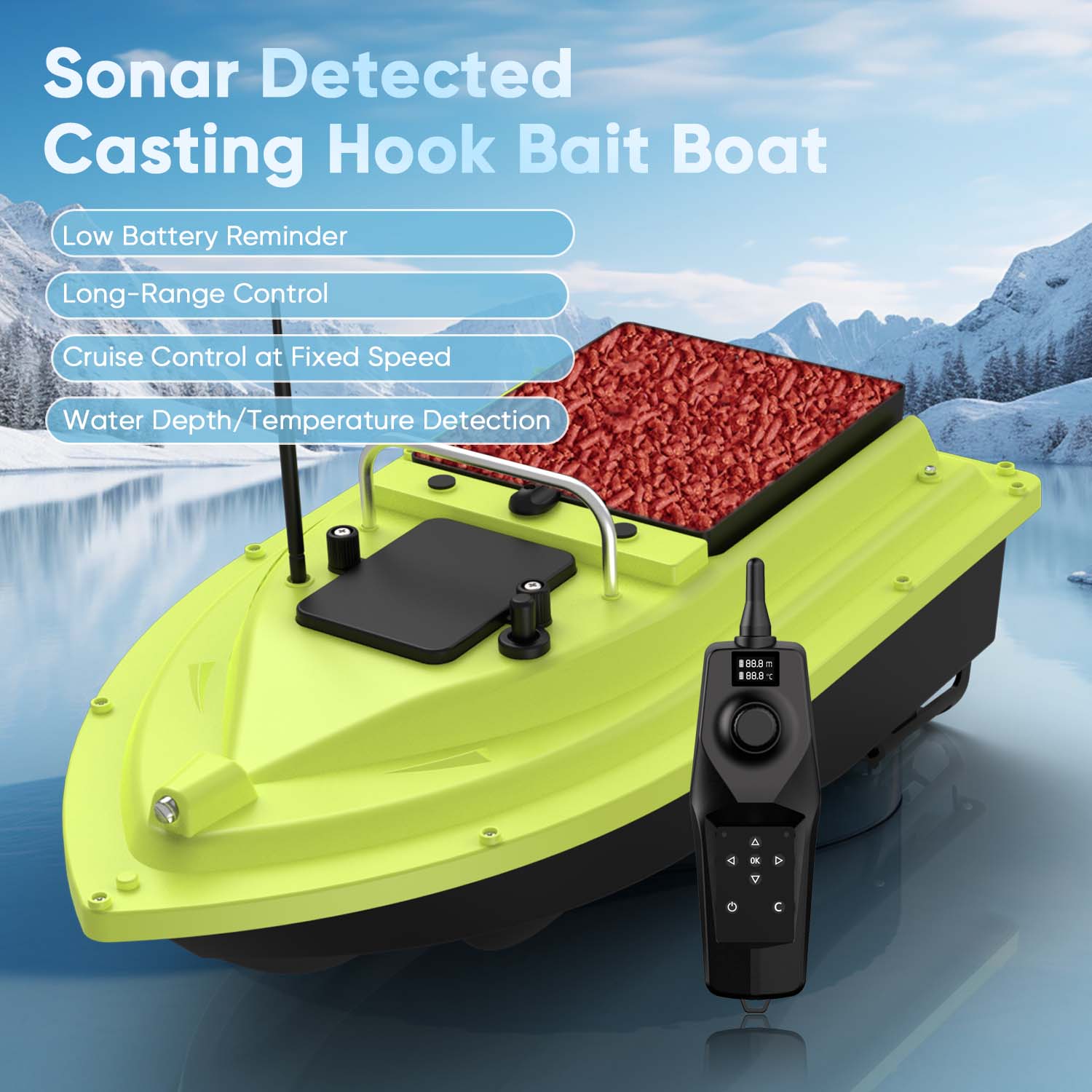 D36 RC Fishing Bait Boat with  – обзор и цена Fishing Depth Finder